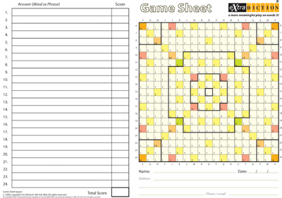 SP Game Sheet